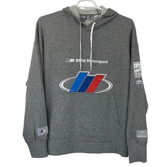 PUMA BMW Motorsport Street Oversized Hoodie Heathered Gray M1 Procar Large NEW - Picture 1 of 11